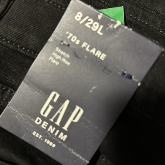 NWT! GAP Black Wash High Rise '70s Flare Jeans with Washwell - Multiple Sizes🩵 - Picture 15 of 16